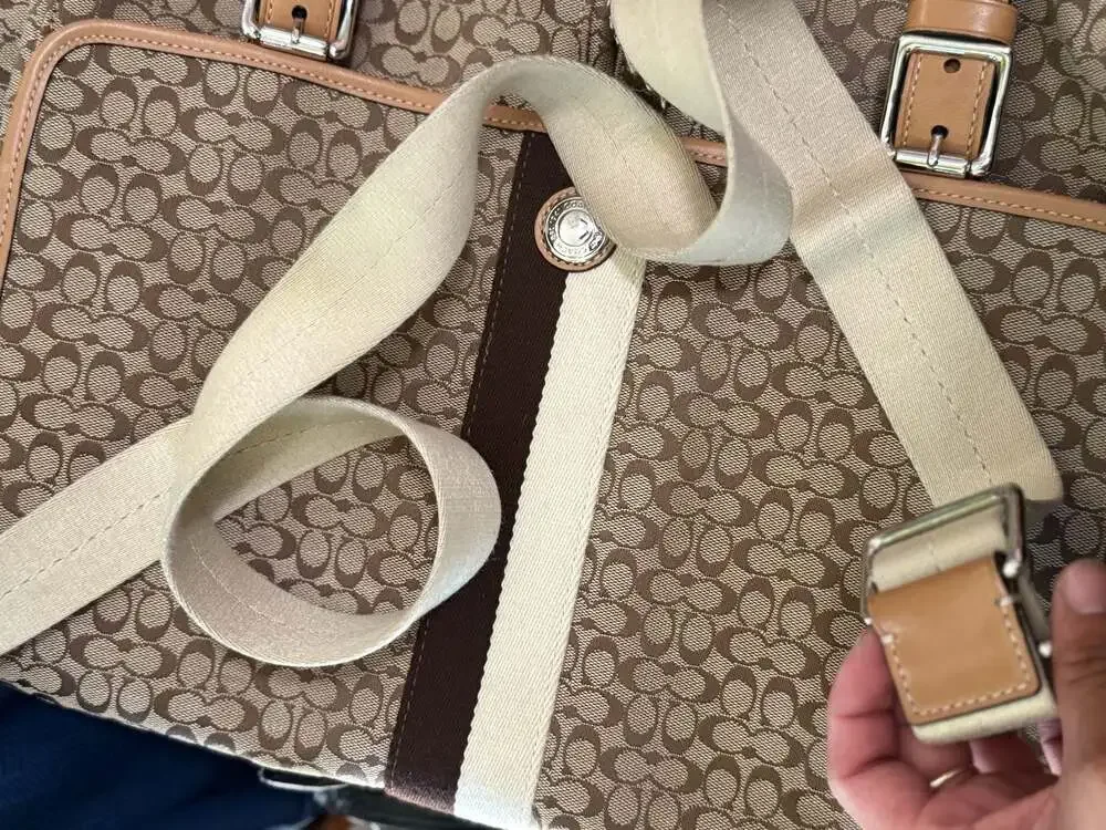 Coach Signature Voyager Khaki Messenger Bag